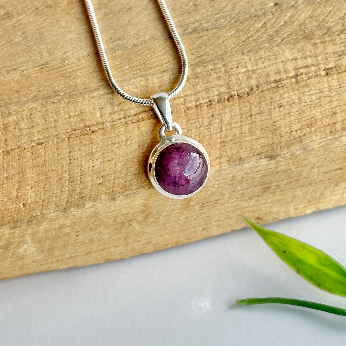 Star Ruby Round Pendant