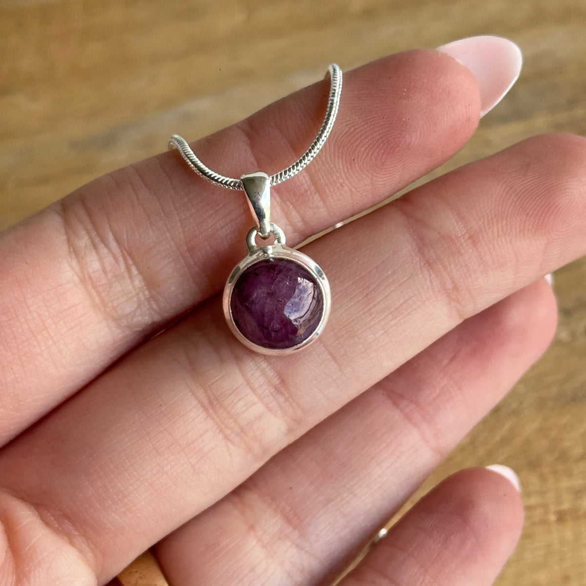 Star Ruby Round Pendant