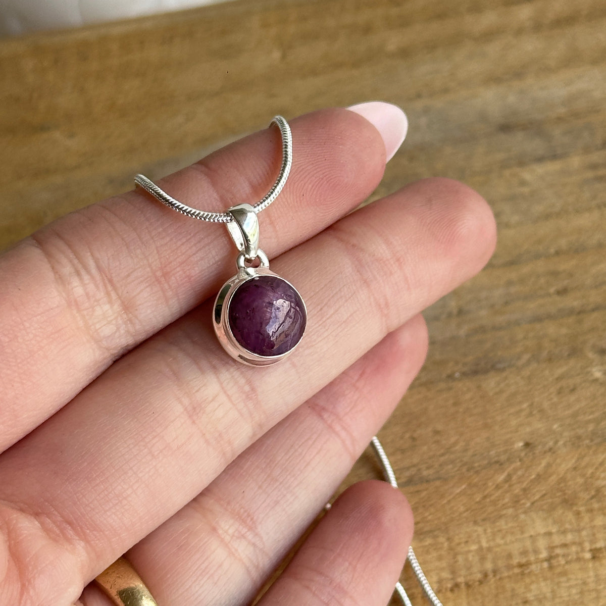 Star Ruby Round Pendant