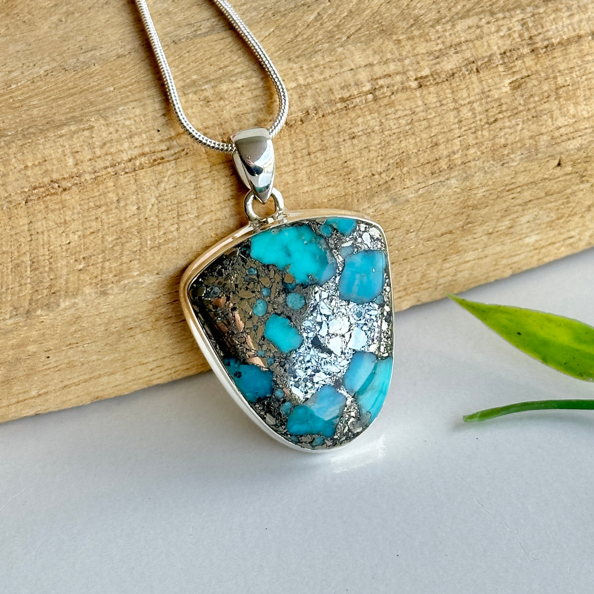 Turquoise With Copper Pendant