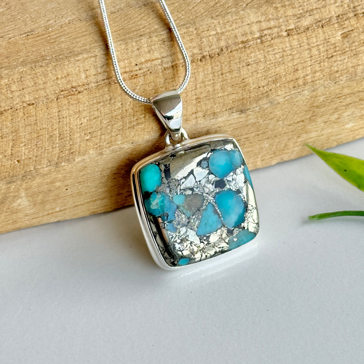 Turquoise With Copper Pendant