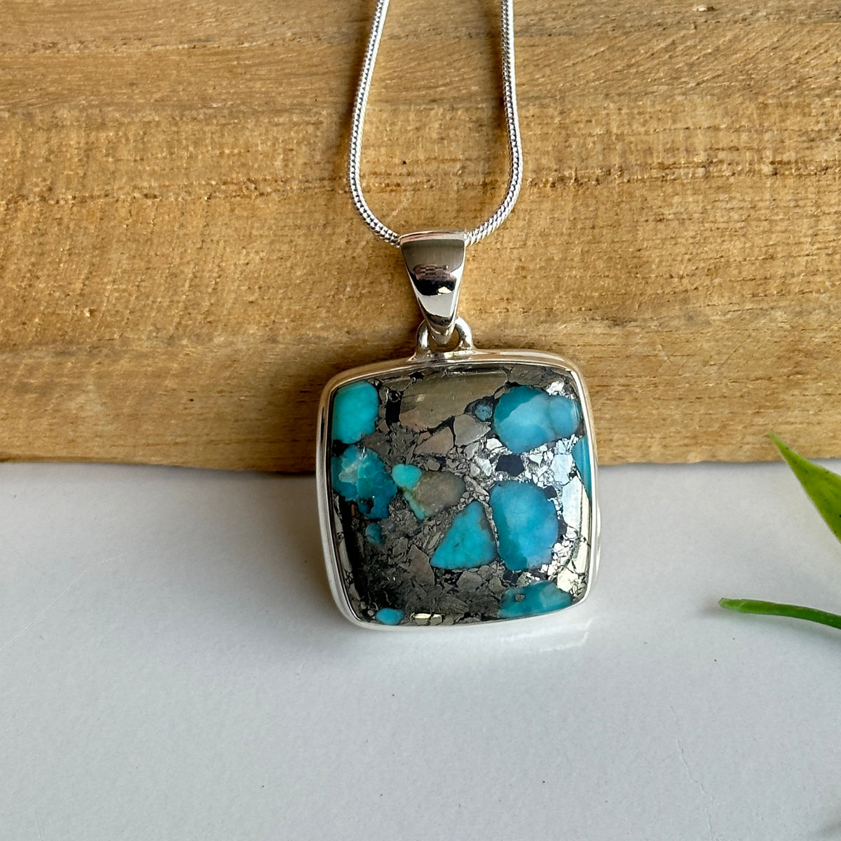 Turquoise With Copper Pendant