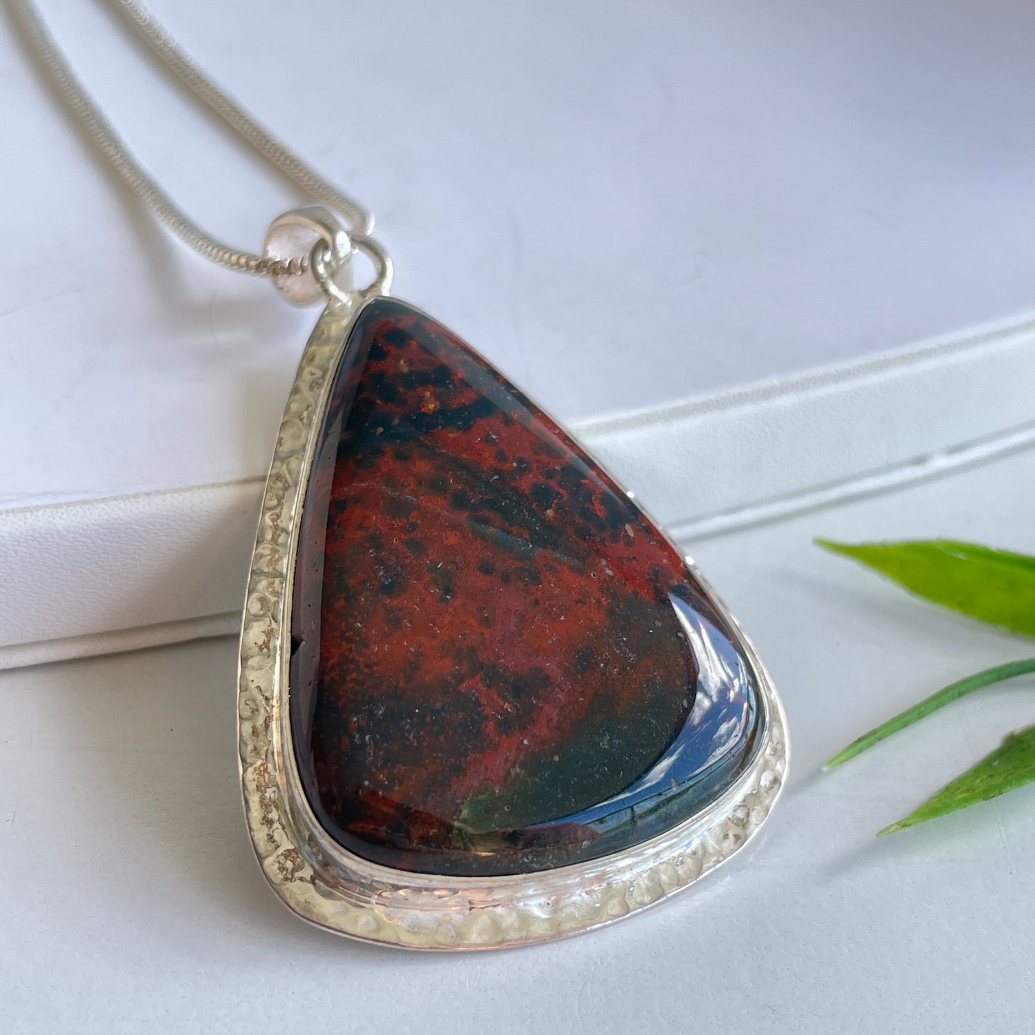 Bloodstone Teardrop Pendant 003
