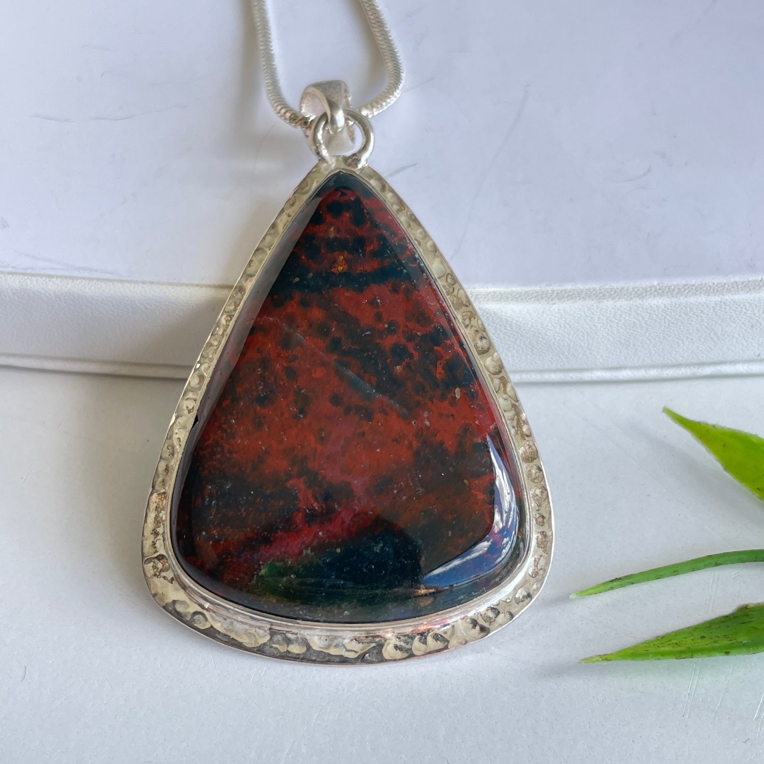 Bloodstone Teardrop Pendant 003