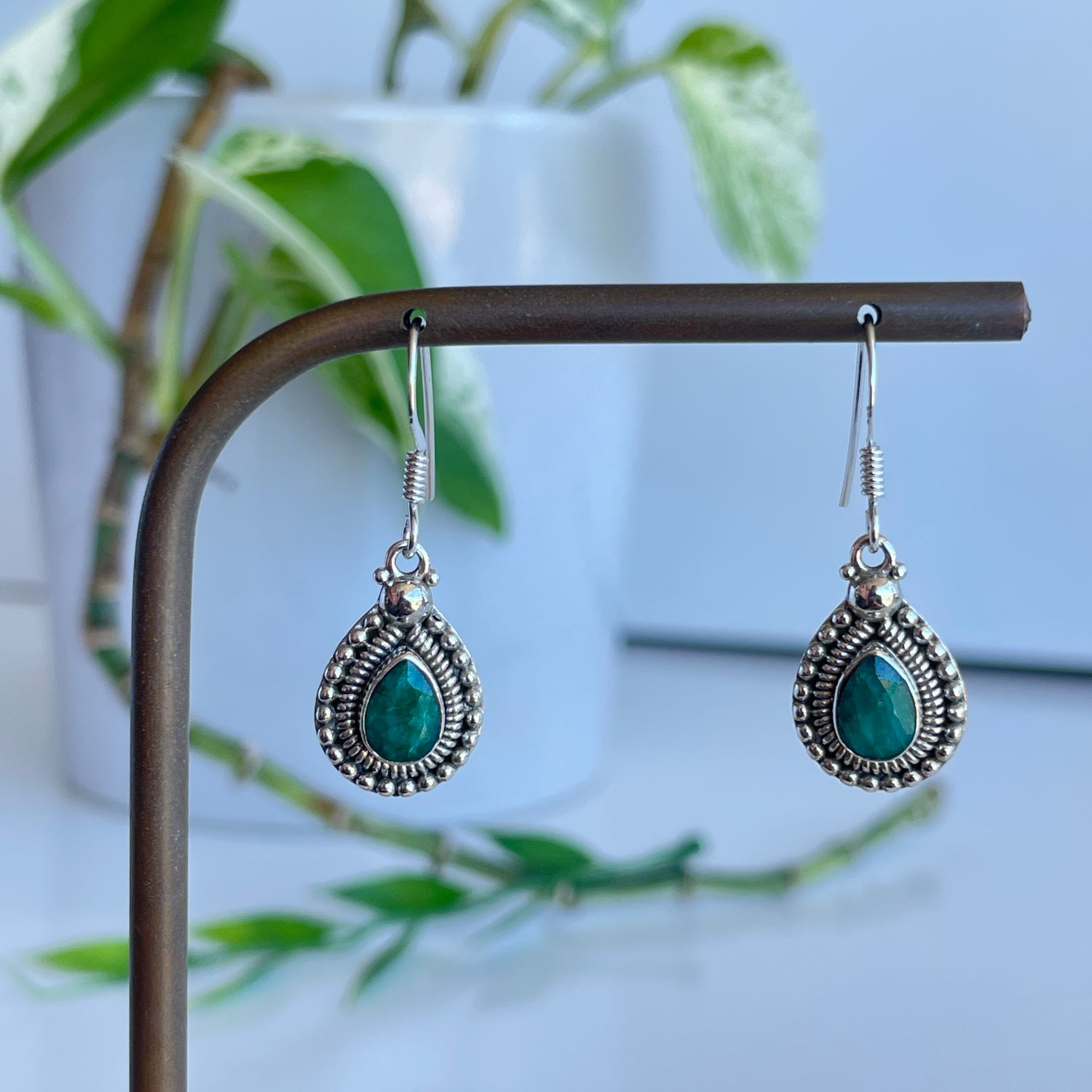Emerald Teardrop Earrings