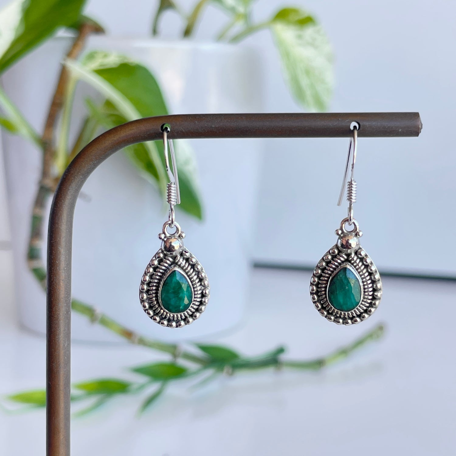 Emerald Teardrop Earrings