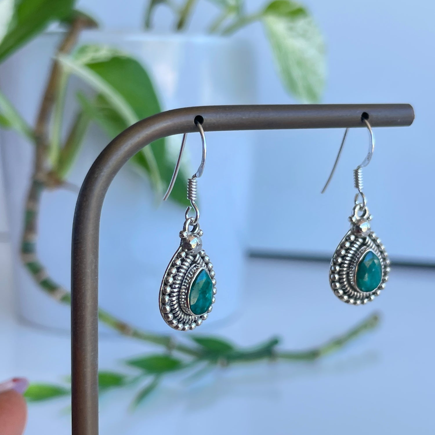 Emerald Teardrop Earrings