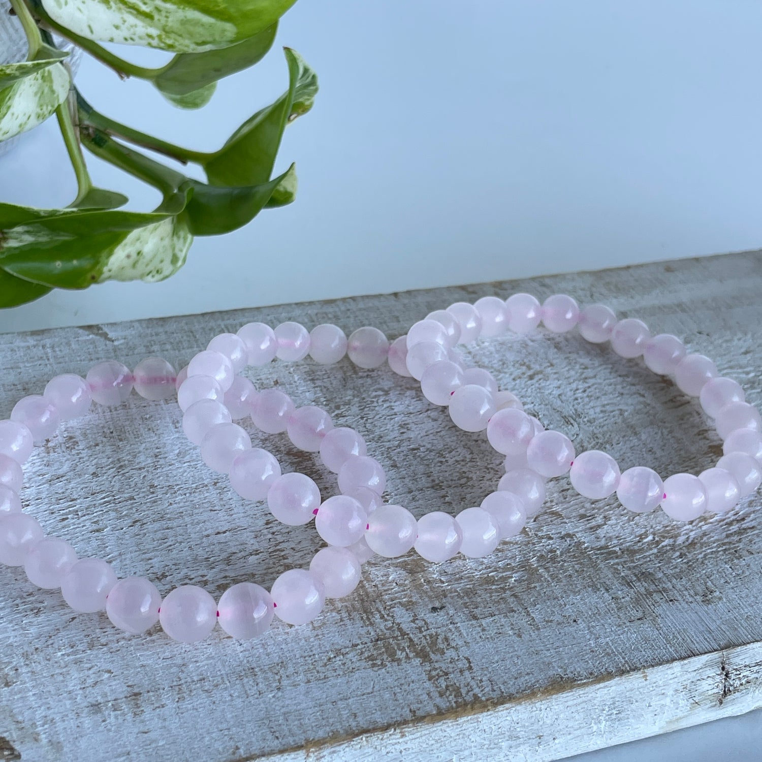 Pink Calcite Beaded Bracelet