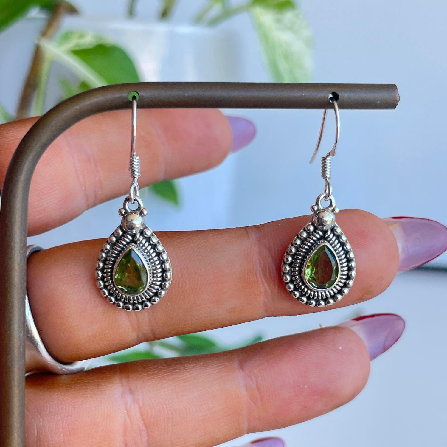 Peridot Teardrop Earrings