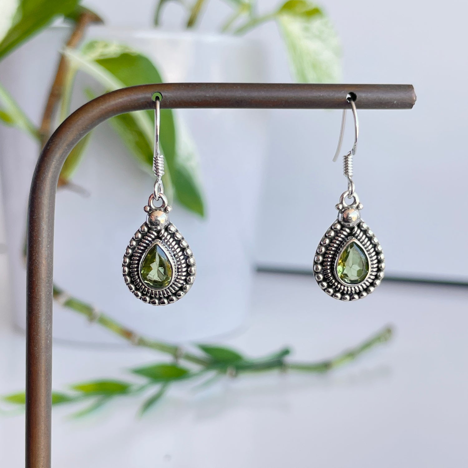 Peridot Teardrop Earrings