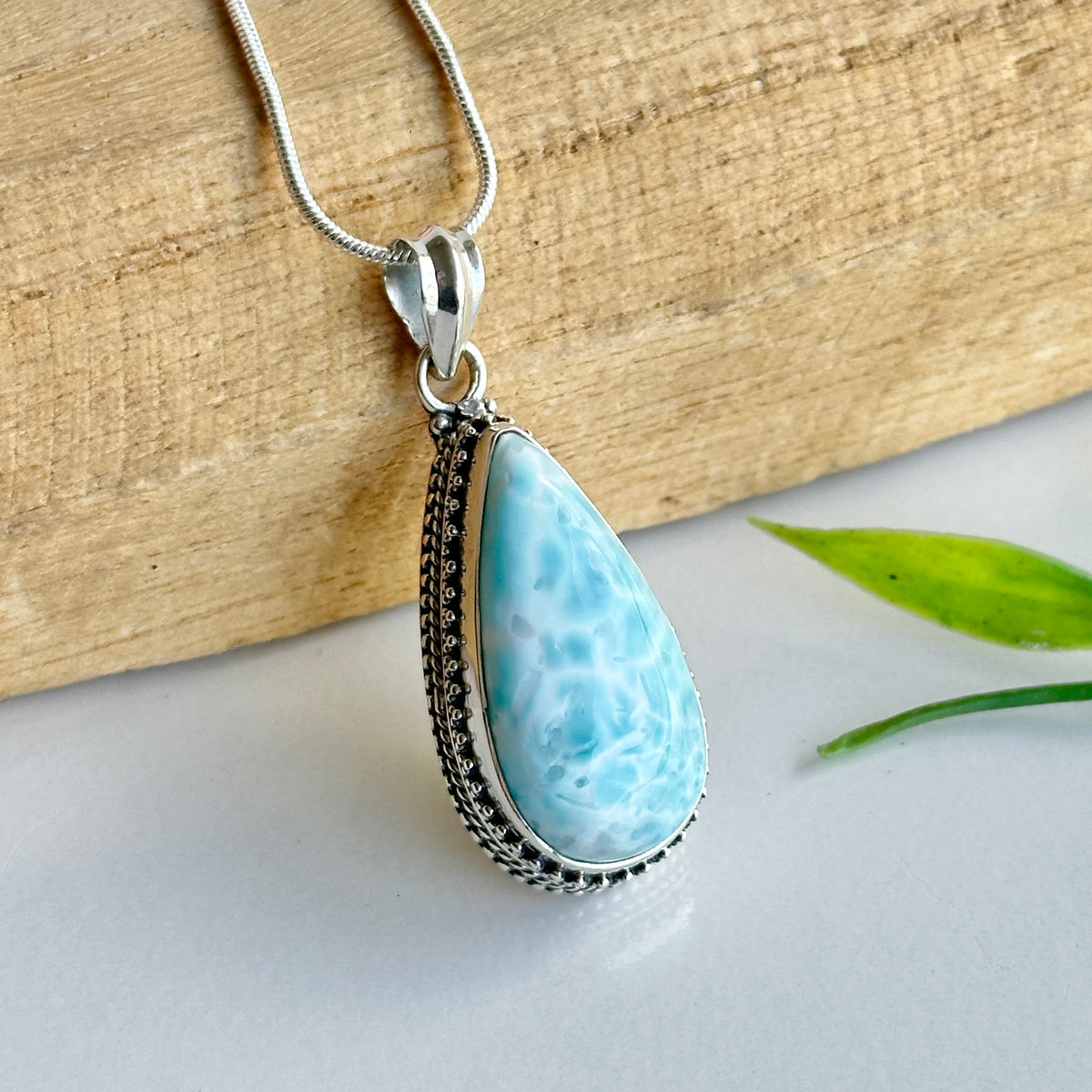 Larimar Teardrop Pendant