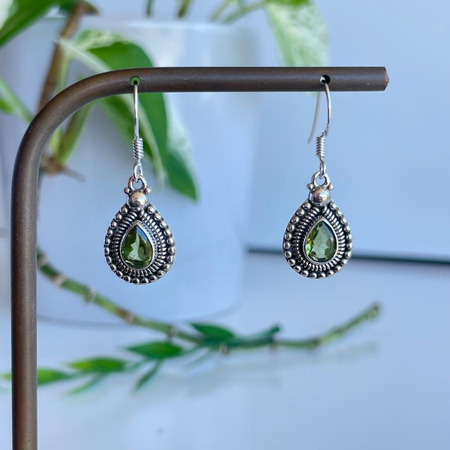Peridot Teardrop Earrings