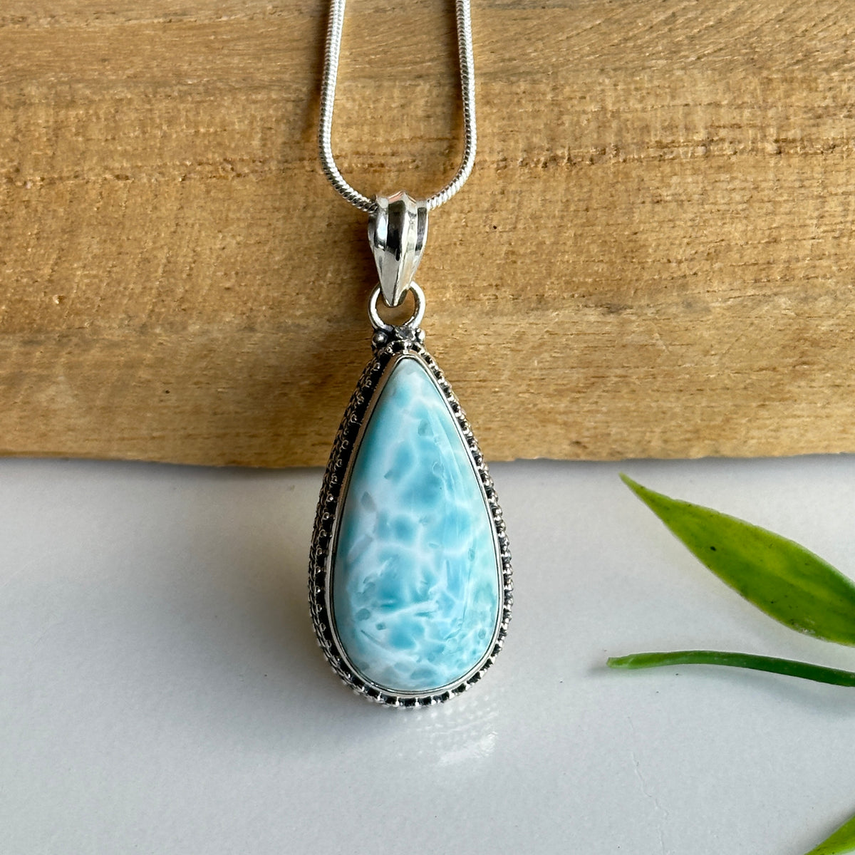 Larimar Teardrop Pendant