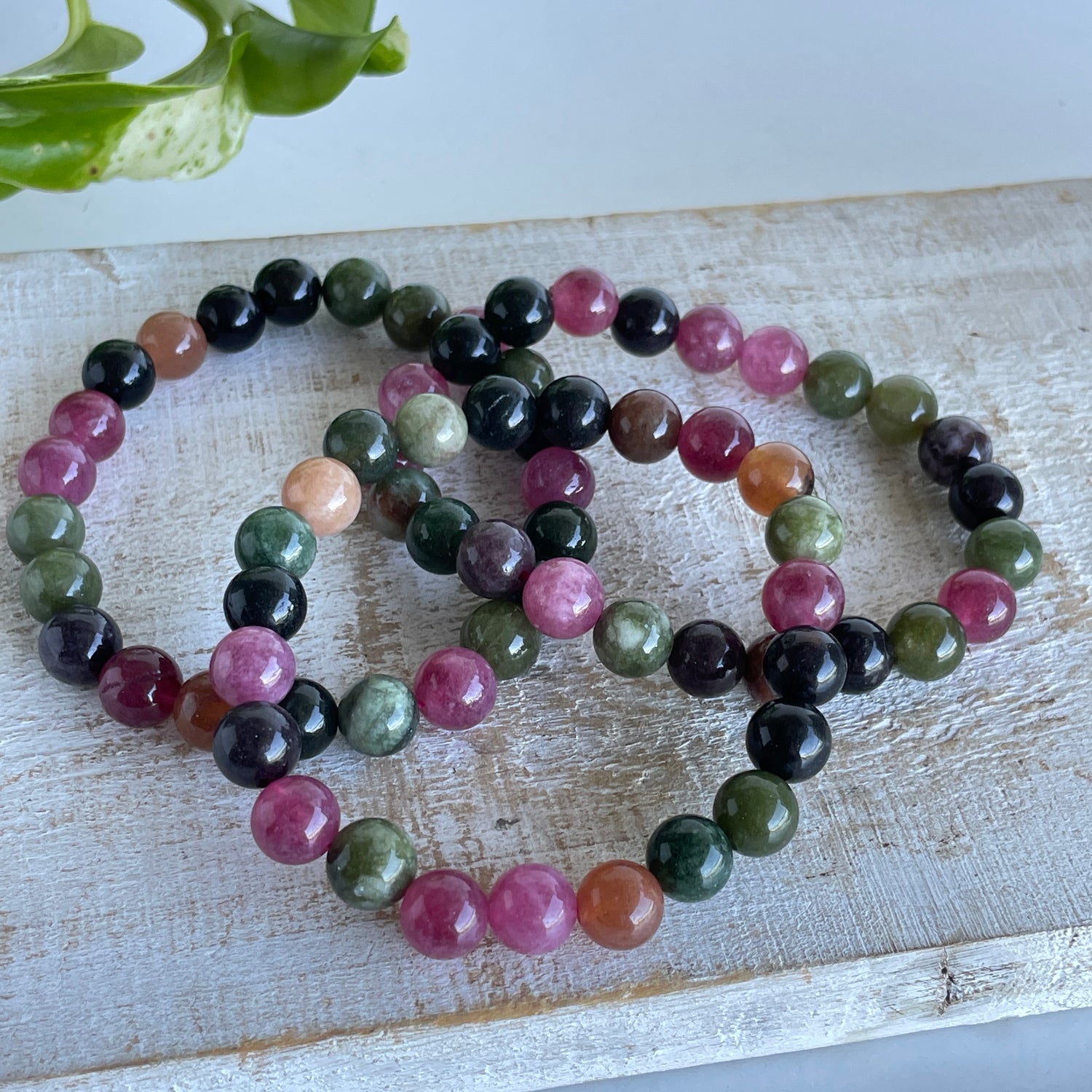 Mixed Tourmaline Beaded Bracelet