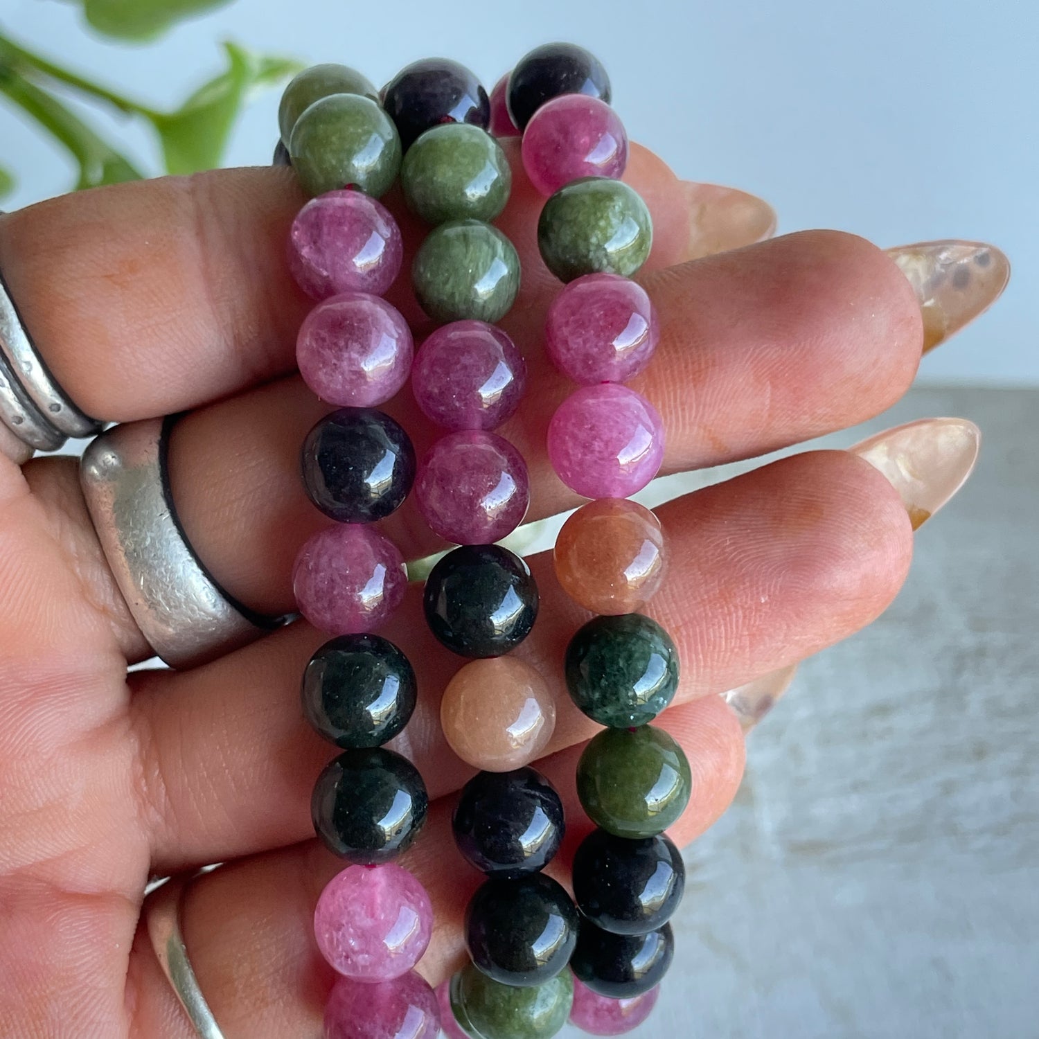 Mixed Tourmaline Beaded Bracelet