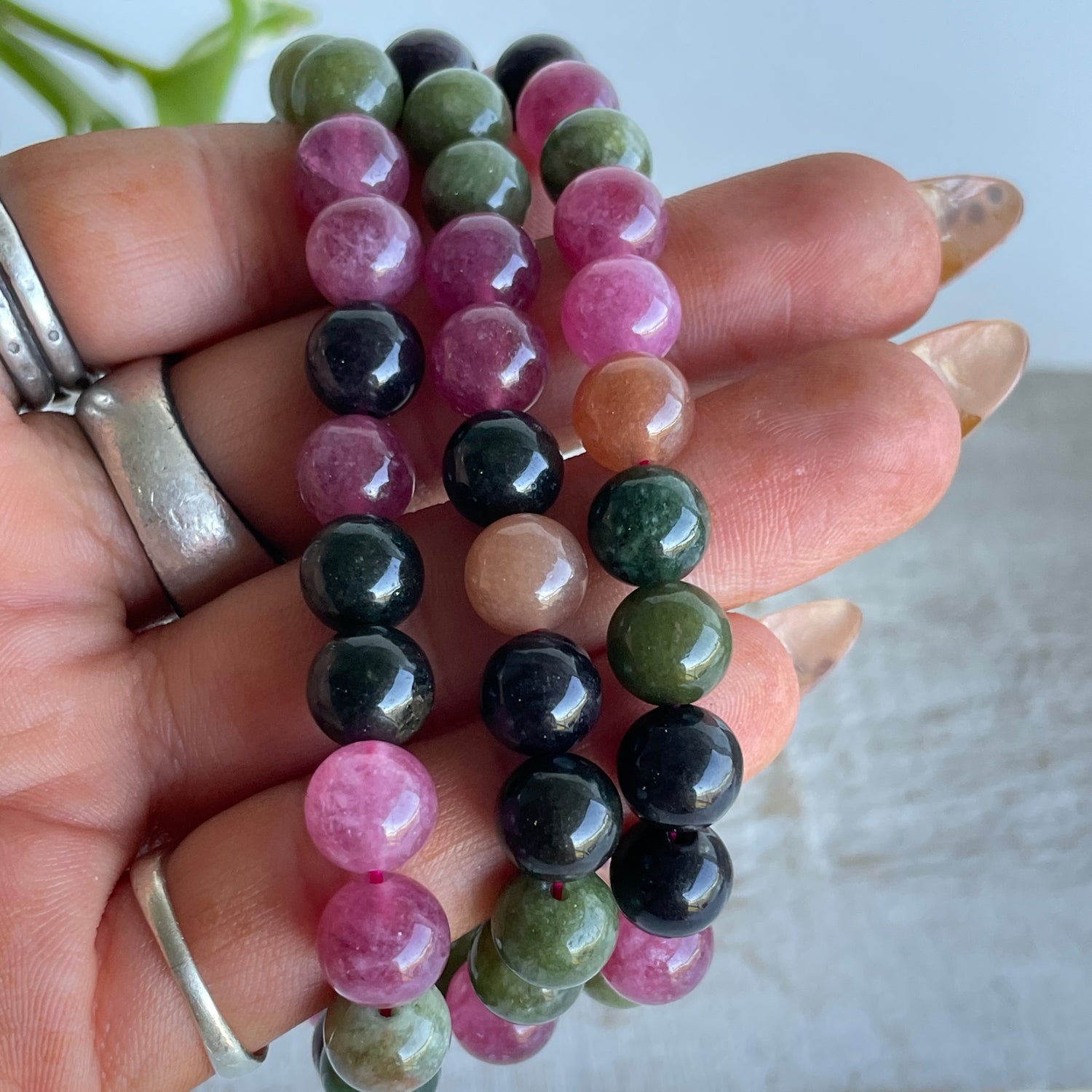 Mixed Tourmaline Beaded Bracelet