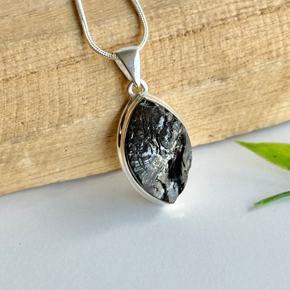 Shungite Marquise Pendant