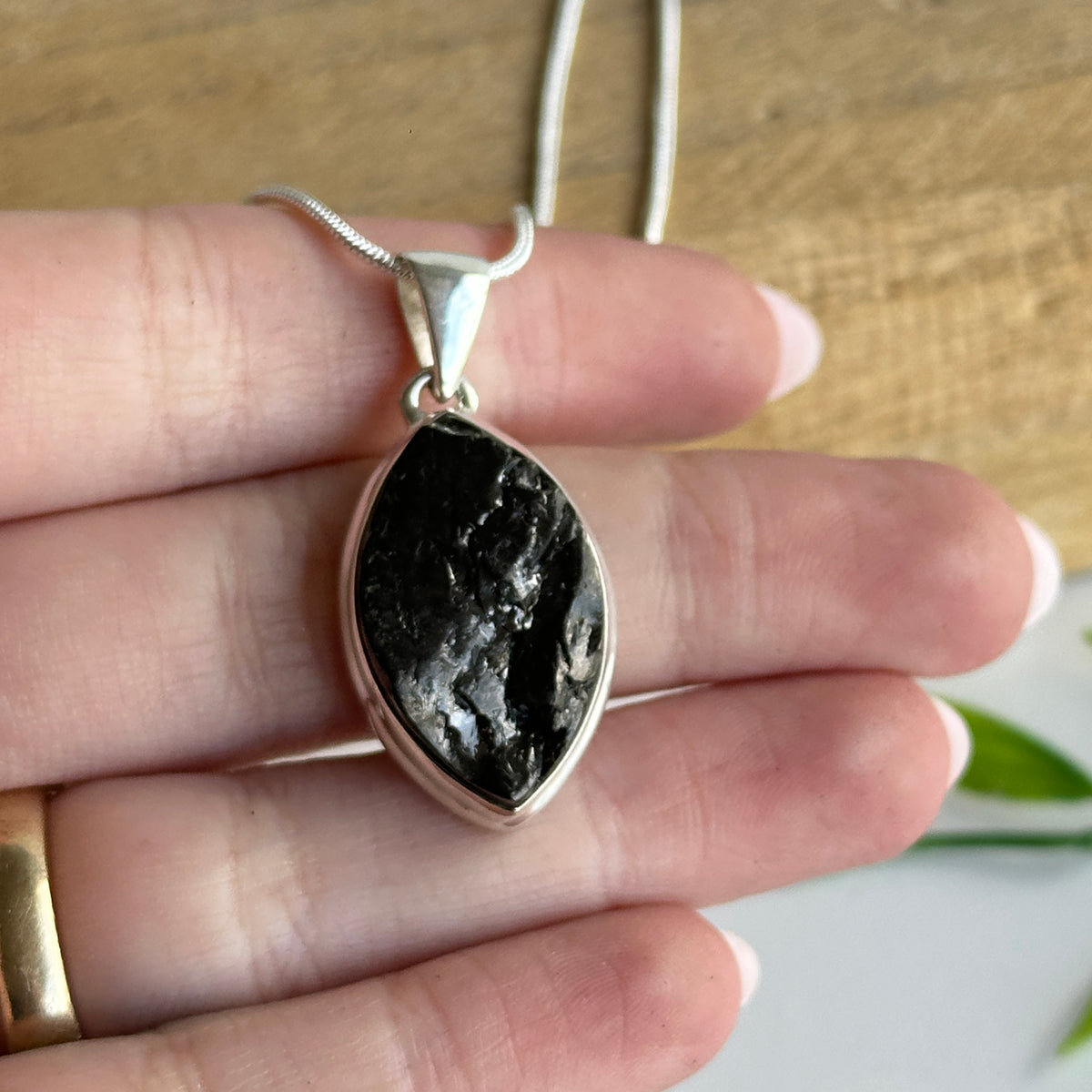 Shungite Marquise Pendant