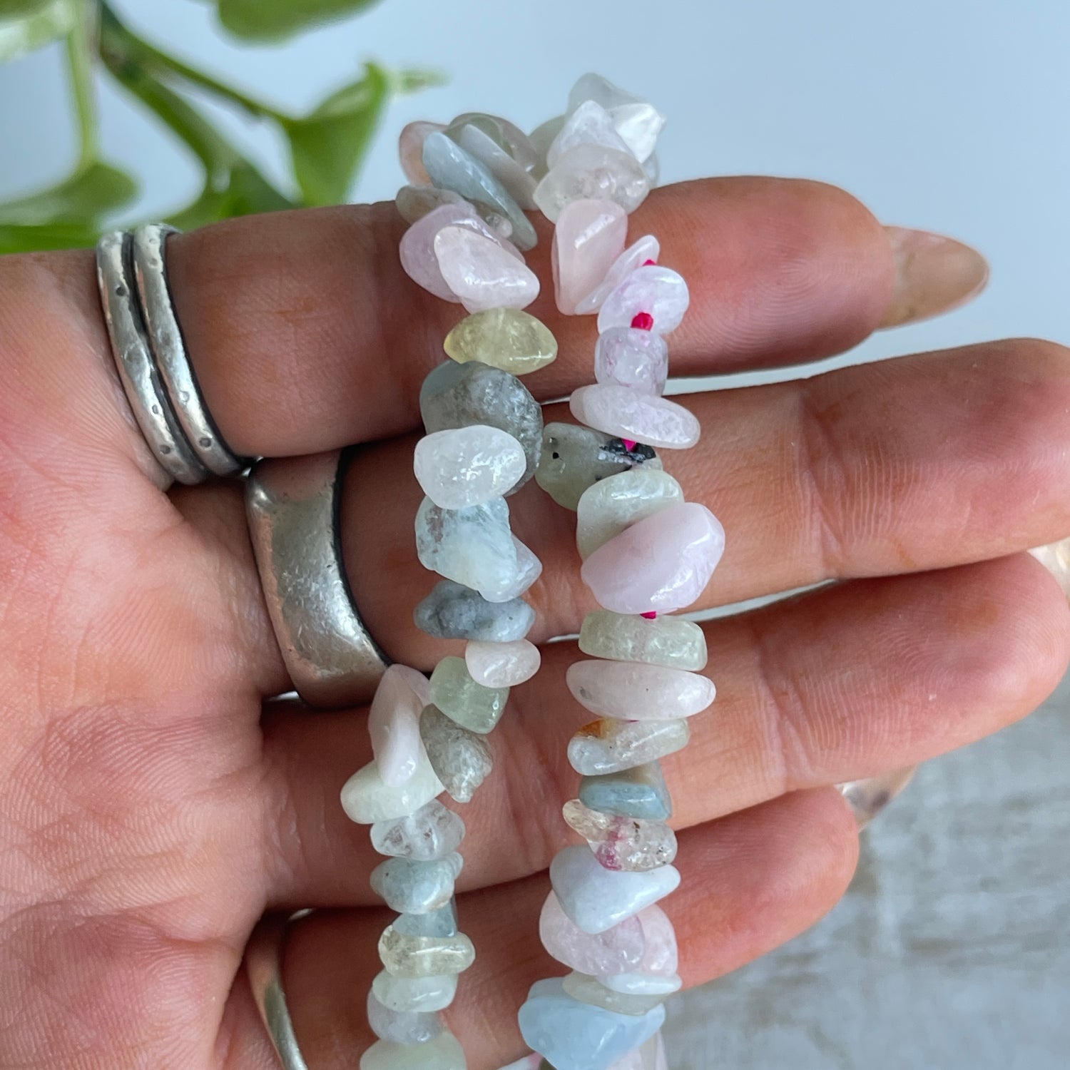 Morganite Chip Bracelet