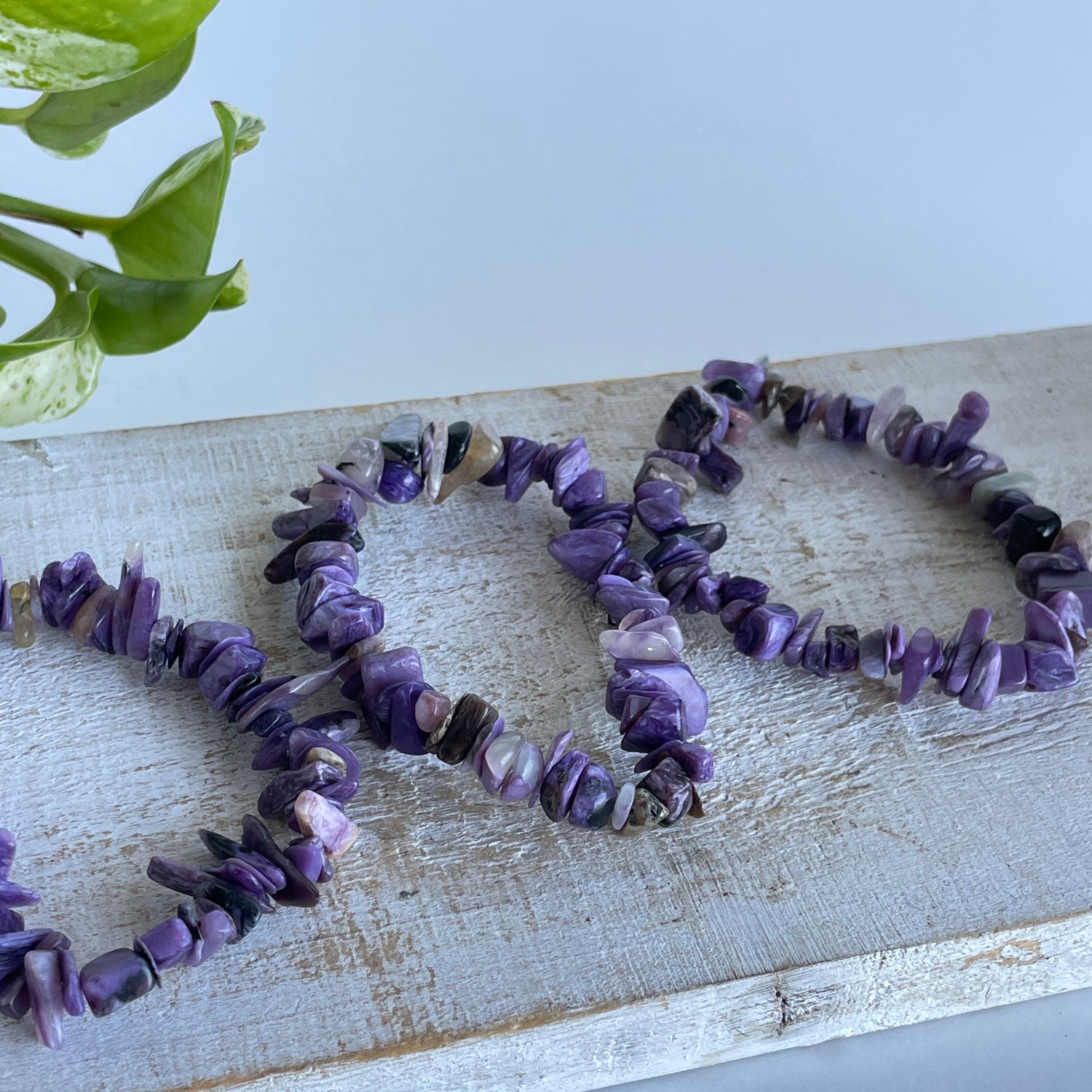 Charoite Chip Bracelet