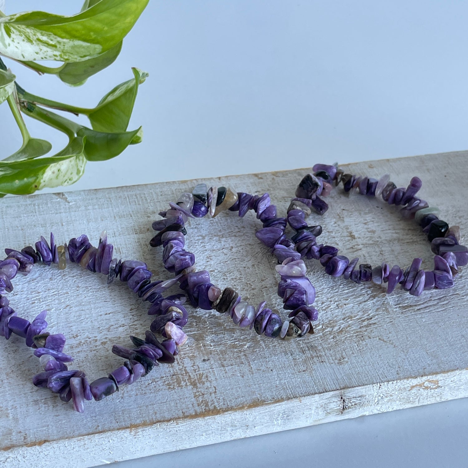 Charoite Chip Bracelet