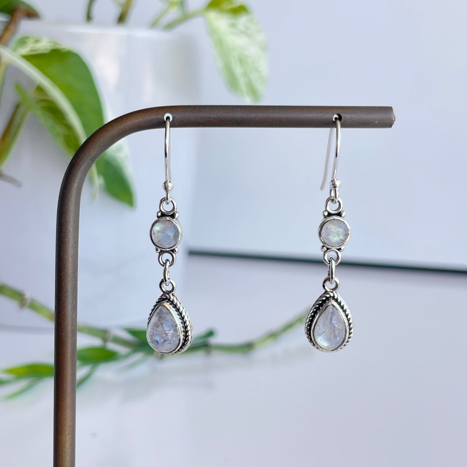 Moonstone Double Stone Earrings