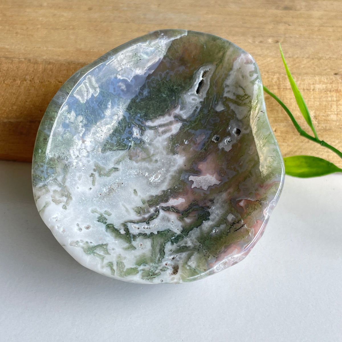 Moss Agate Bowl 128g