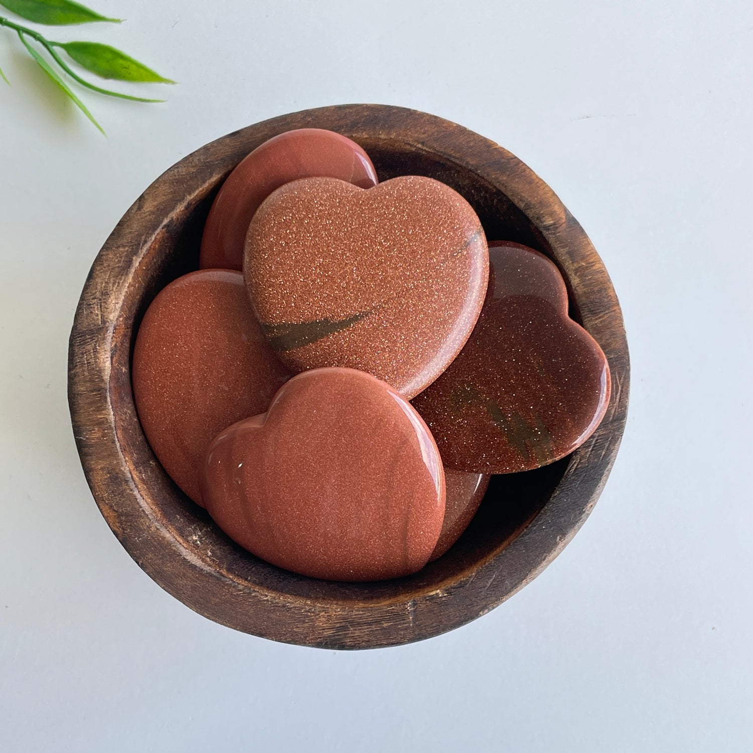 Orange Goldstone Heart