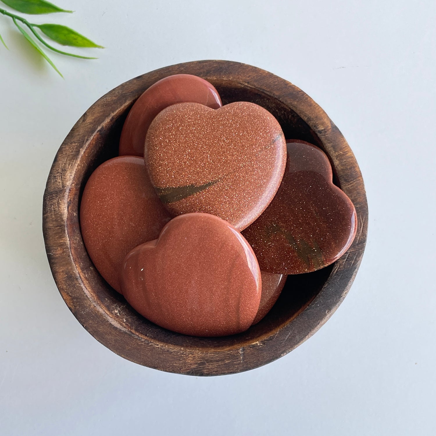 Orange Goldstone Heart