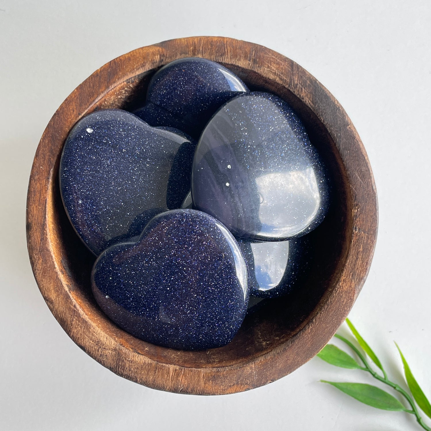Blue Goldstone Heart