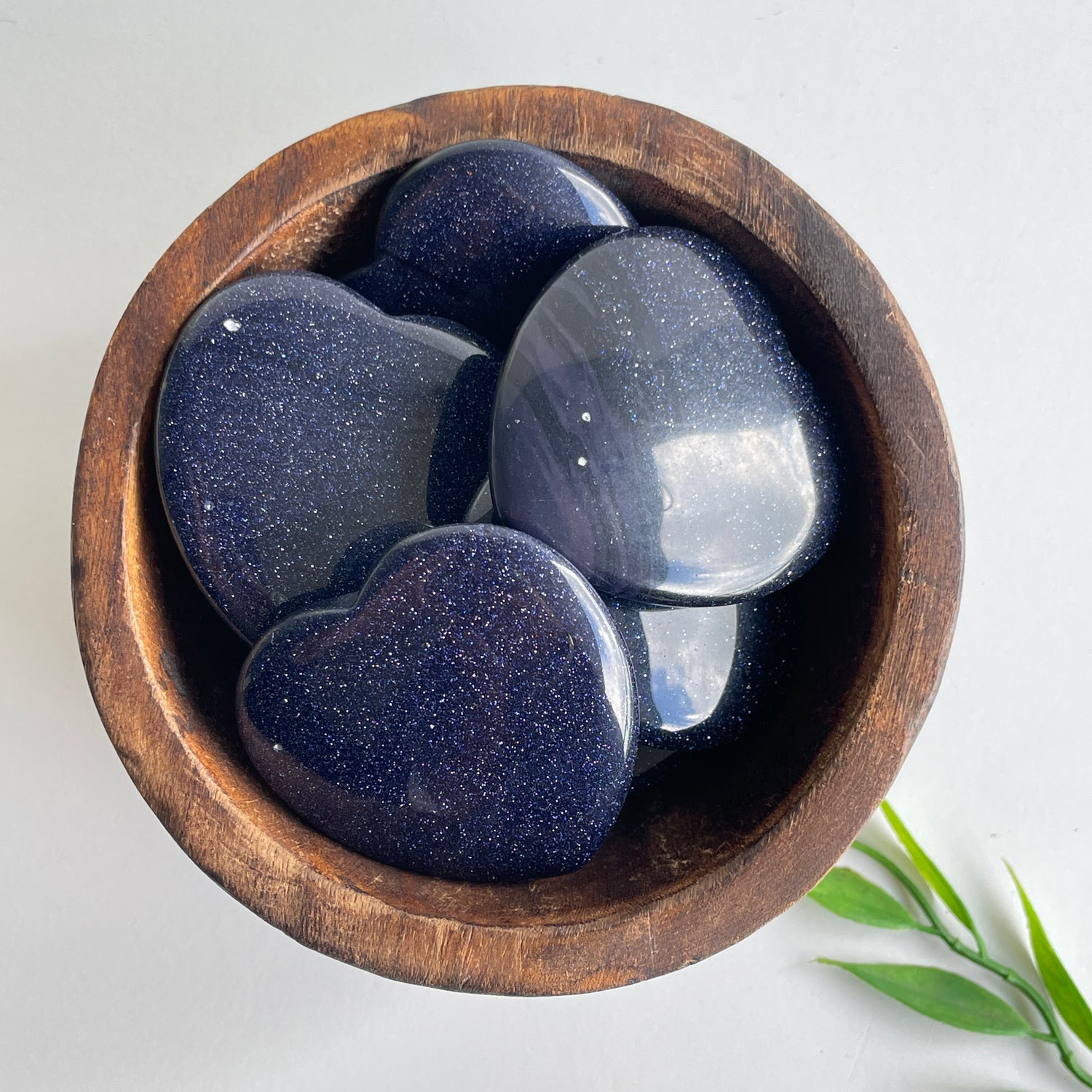 Blue Goldstone Heart
