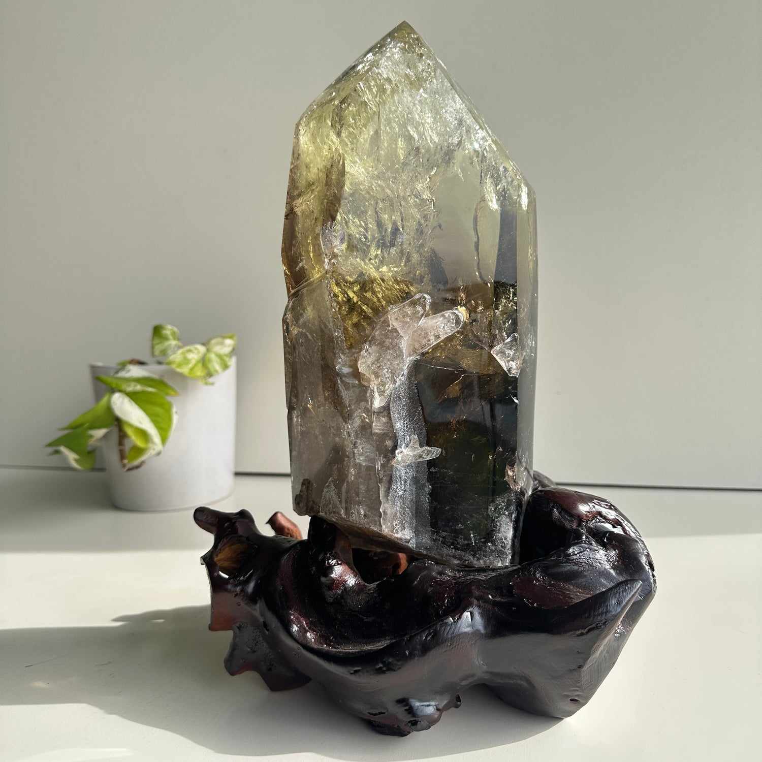 Smoky Citrine Generator In Stand 28.5cm