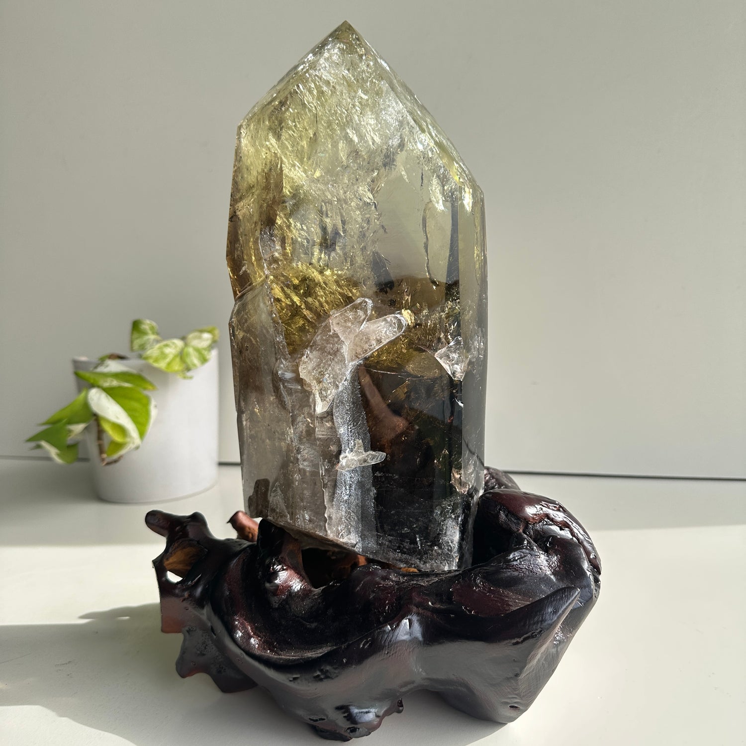 Smoky Citrine Generator In Stand 28.5cm