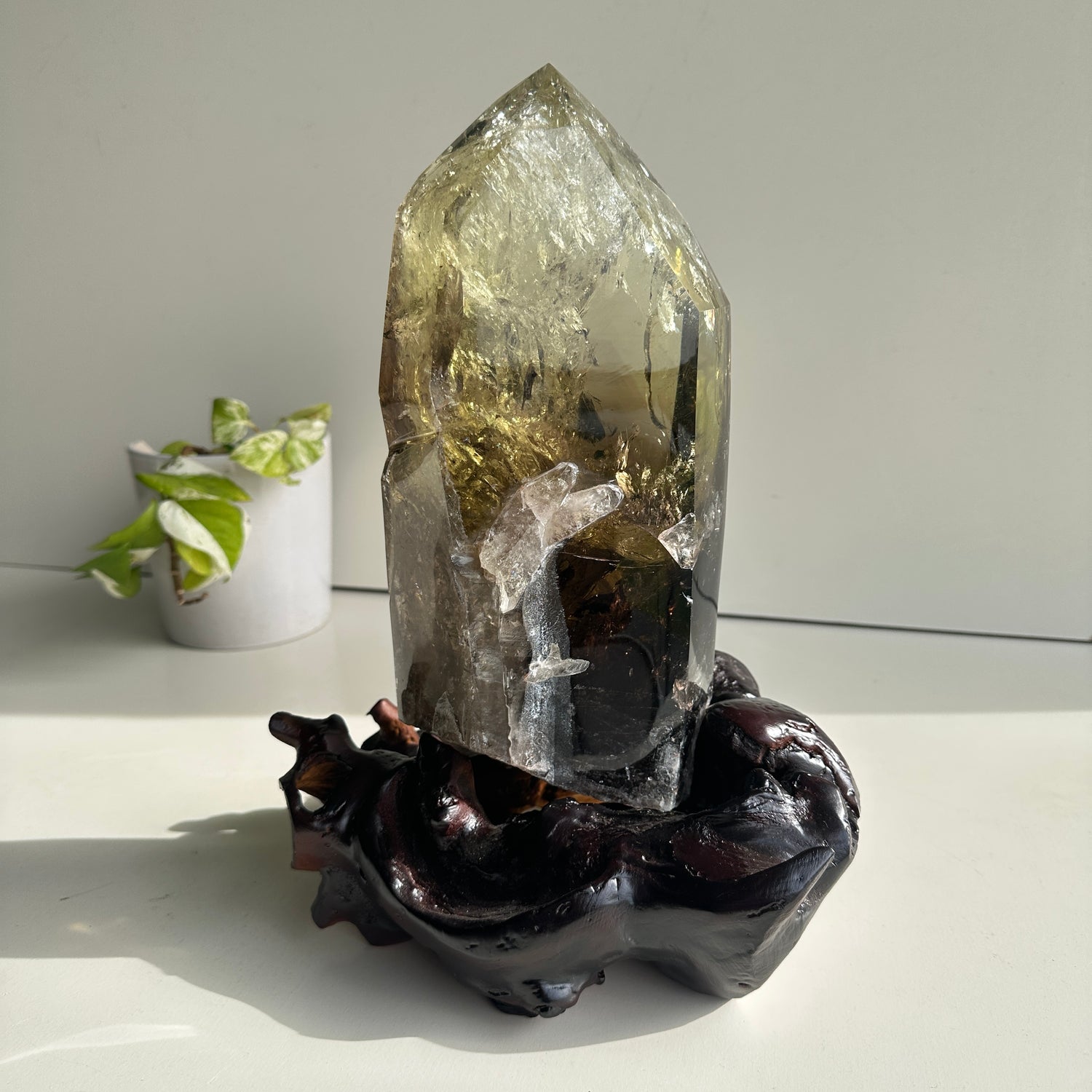 Smoky Citrine Generator In Stand 28.5cm