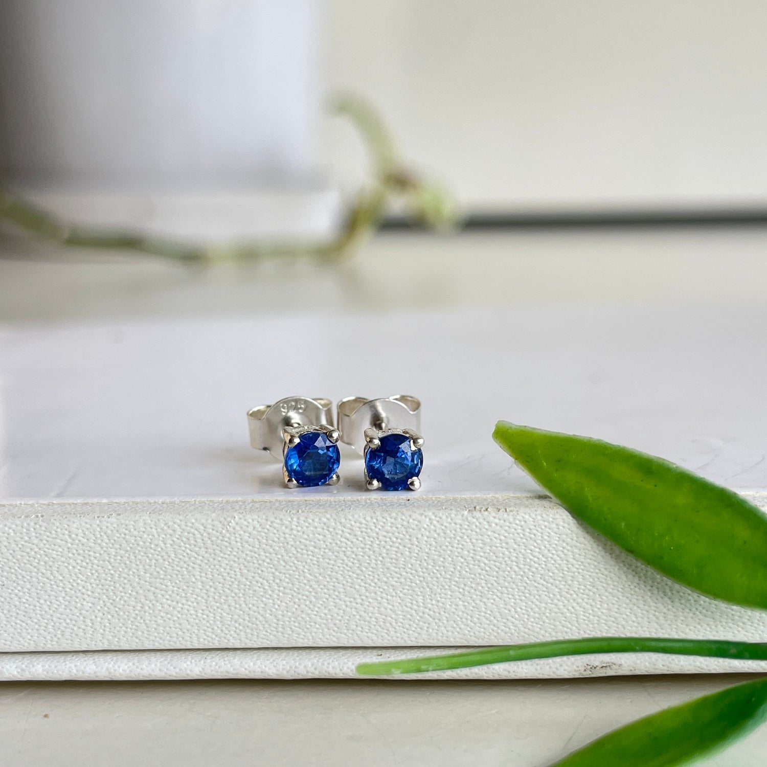 Blue Kyanite Stud Earrings
