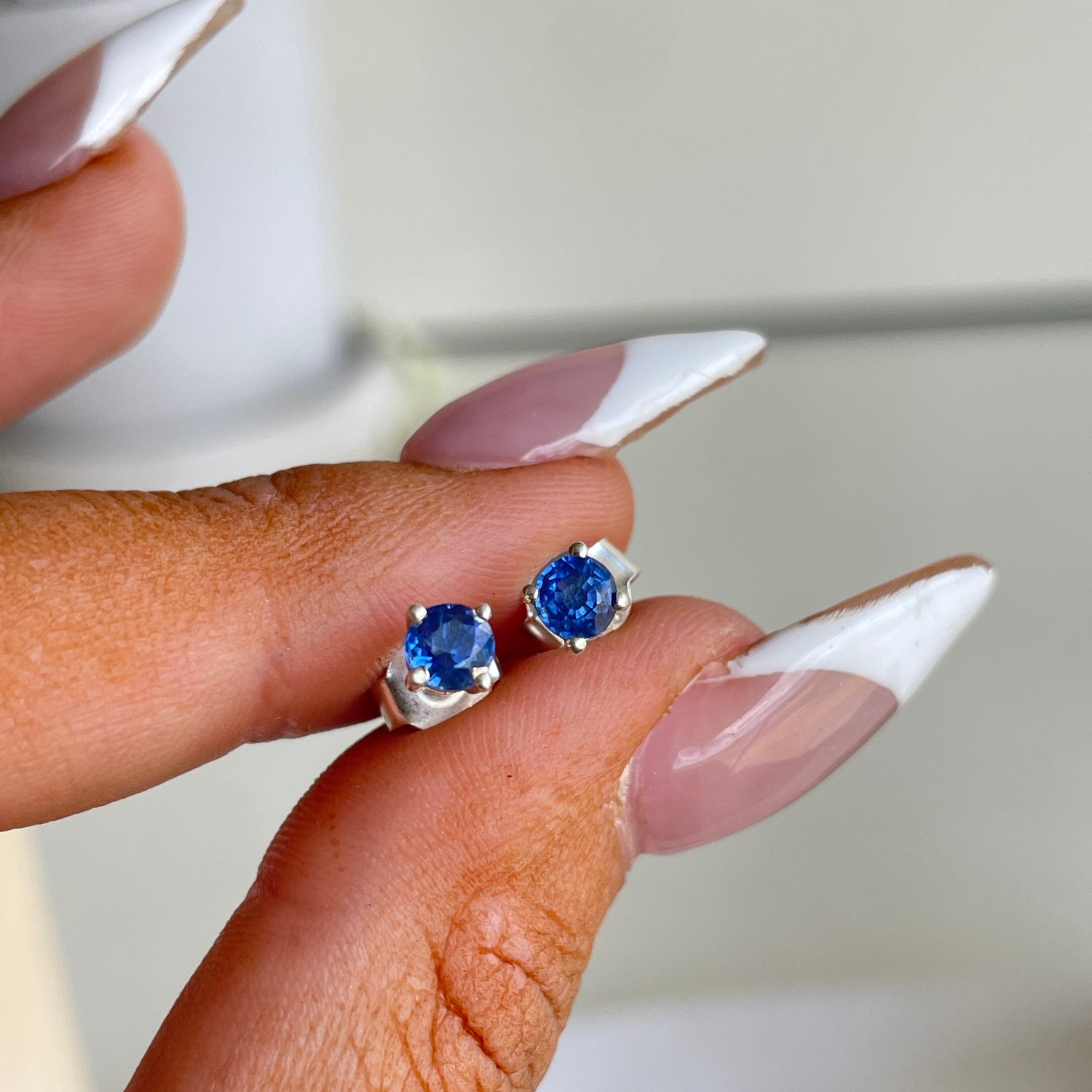 Blue Kyanite Stud Earrings
