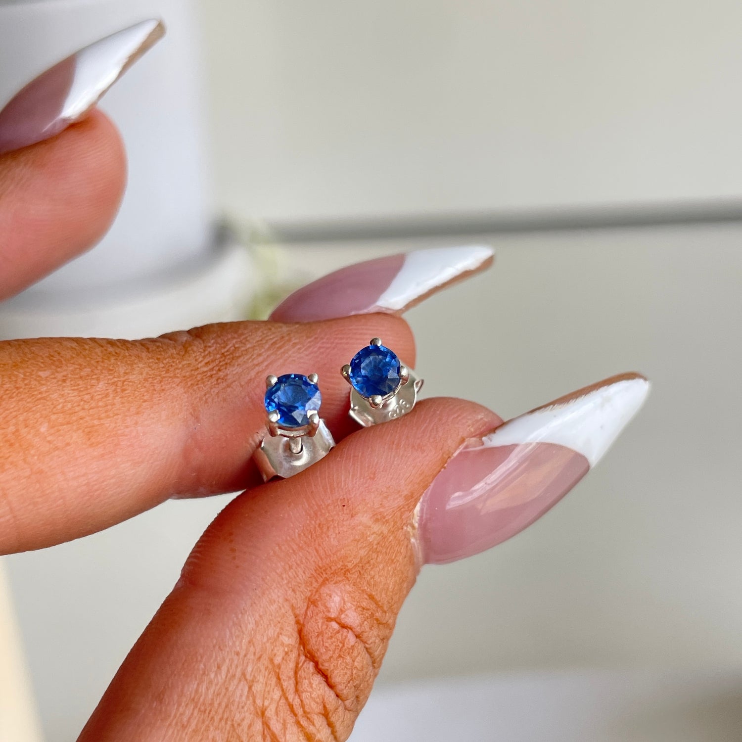 Blue Kyanite Stud Earrings