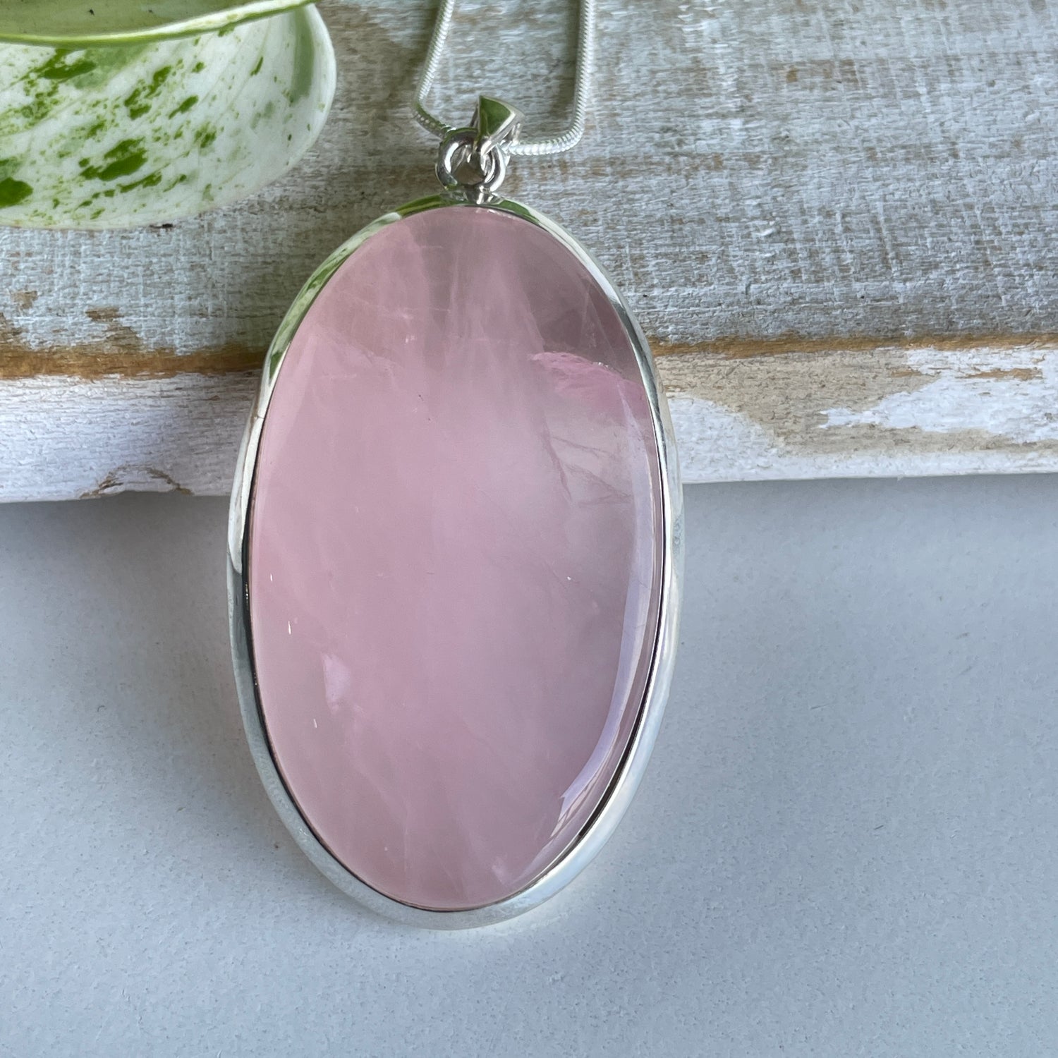 Rose Quartz Oval Pendant