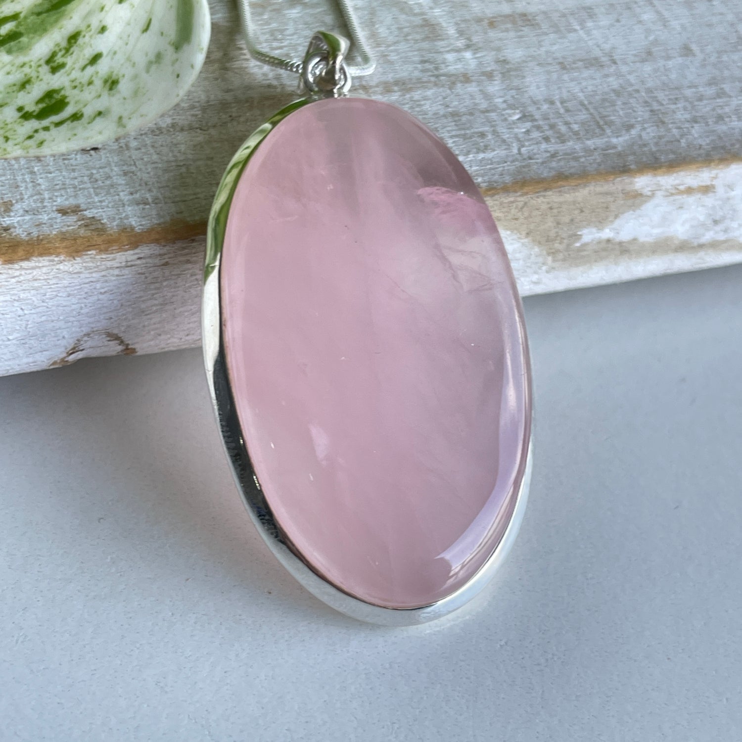 Rose Quartz Oval Pendant