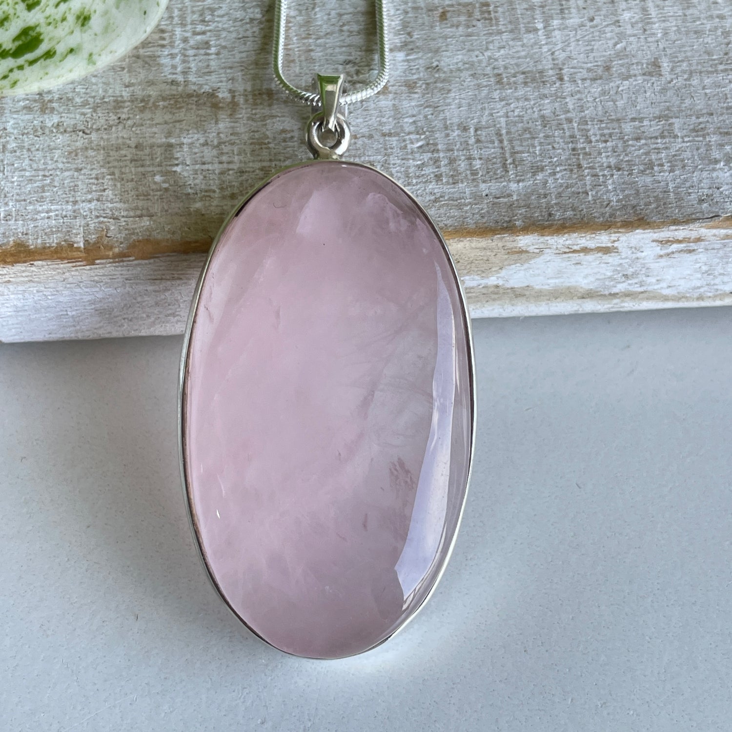 Rose Quartz Oval Pendant
