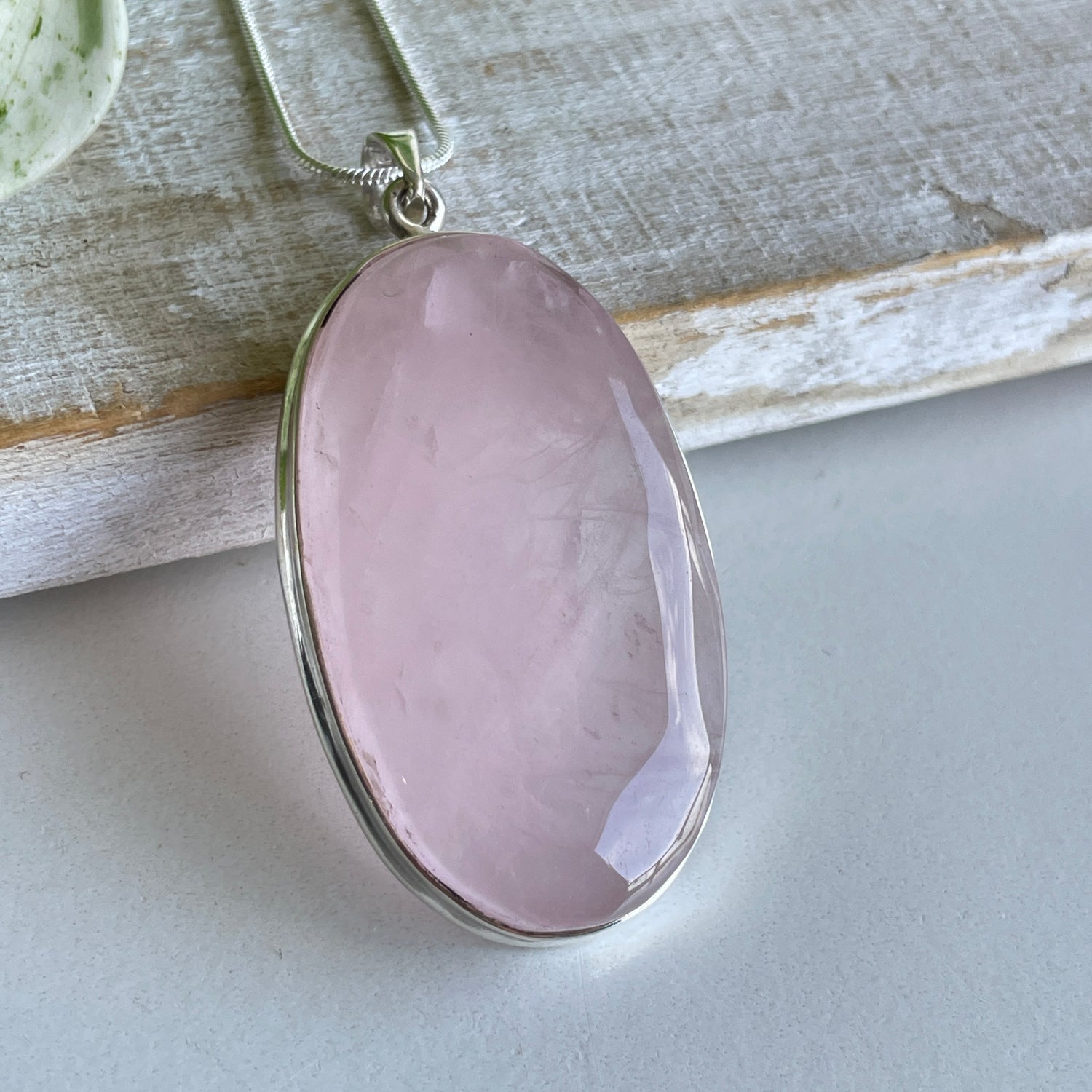Rose Quartz Oval Pendant