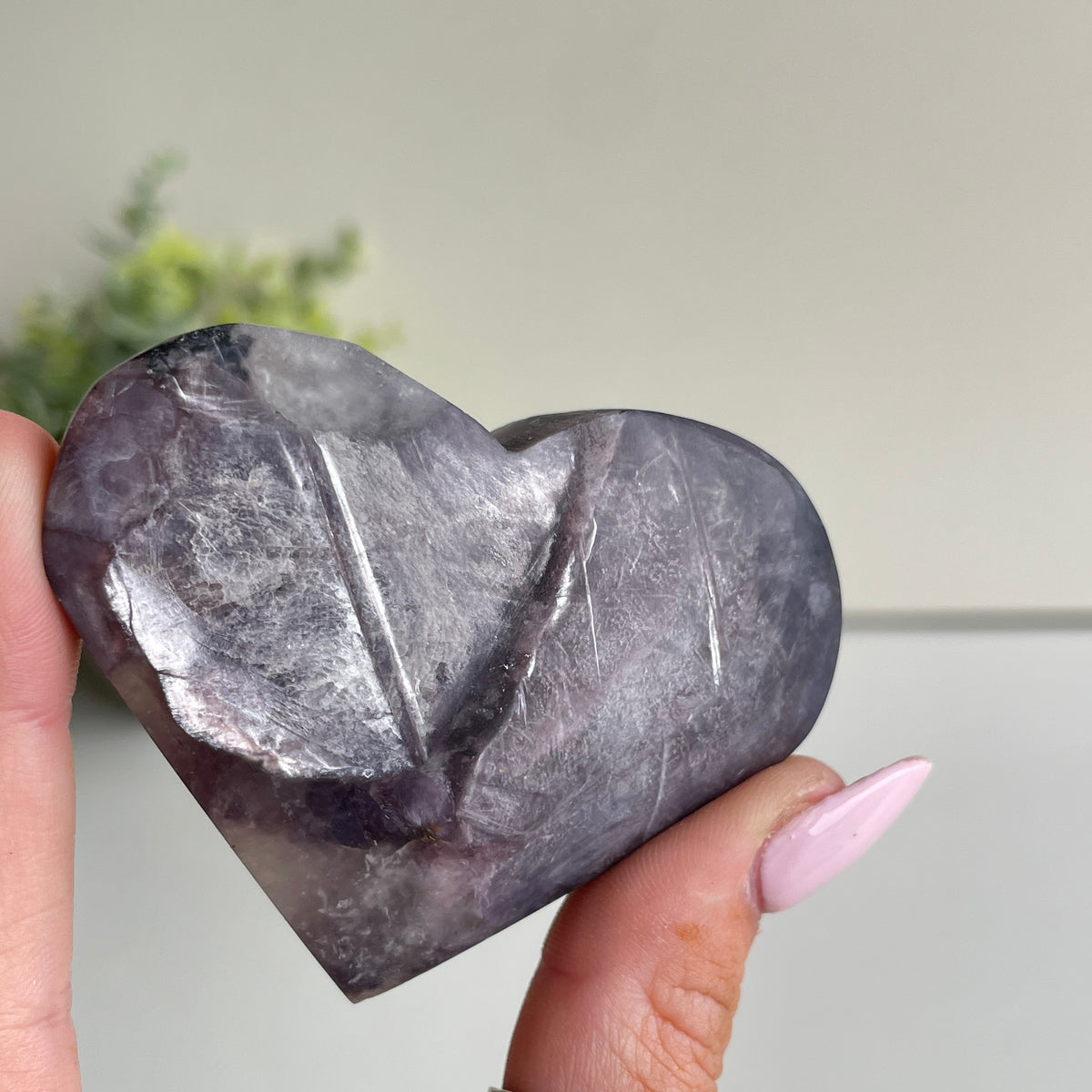 Lepidolite Mica Heart 6.2cm