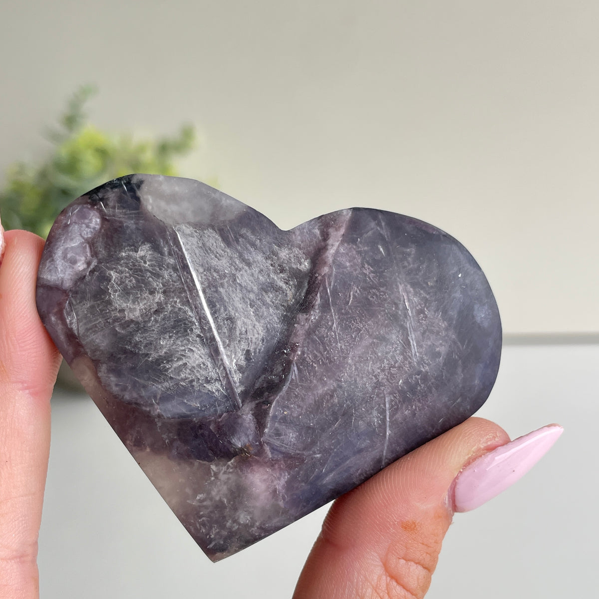 Lepidolite Mica Heart 6.2cm