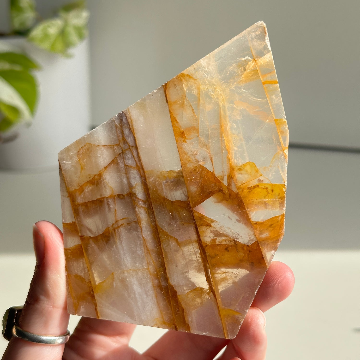Golden Healer Quartz Slice 144g