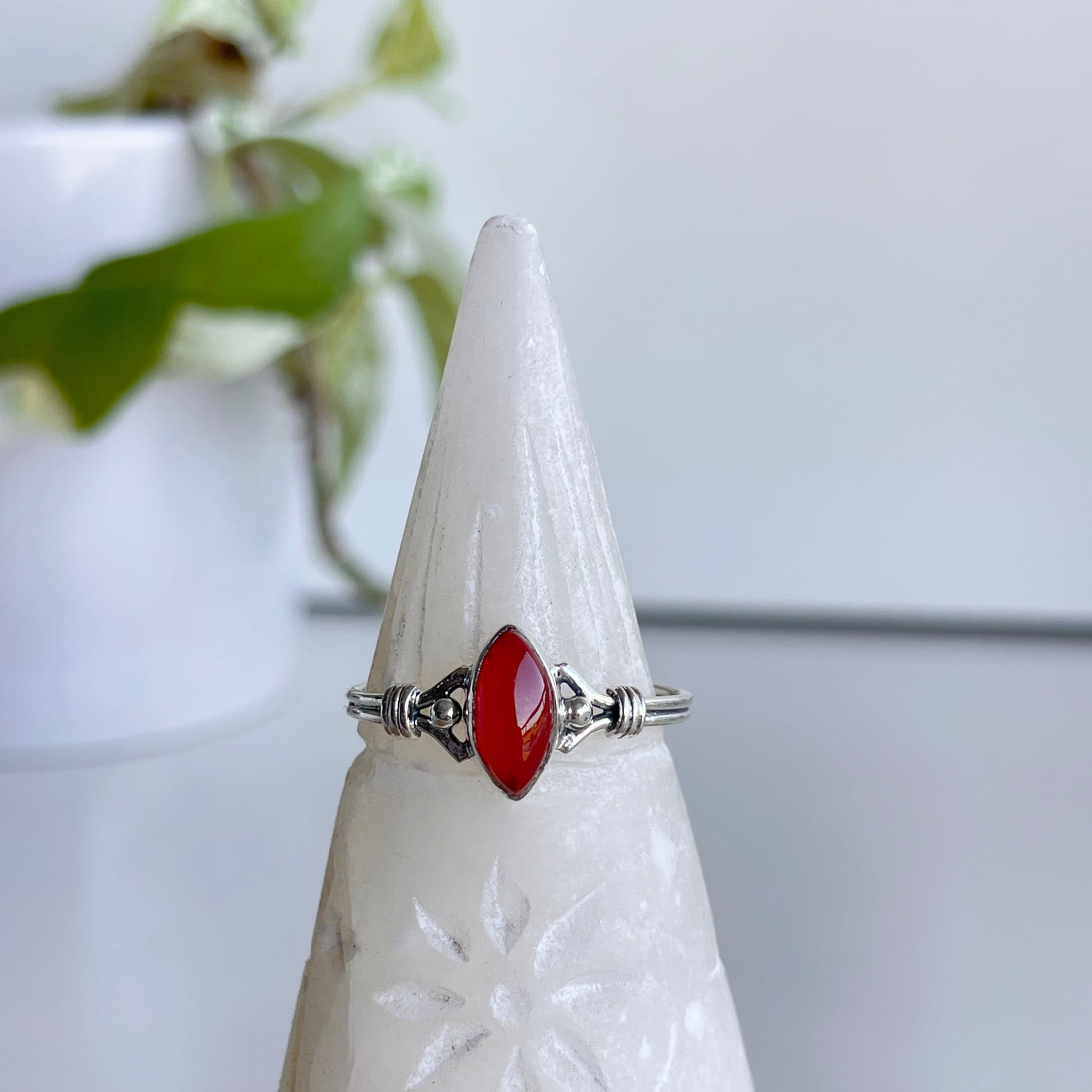 Carnelian Marquise Ring Sz11