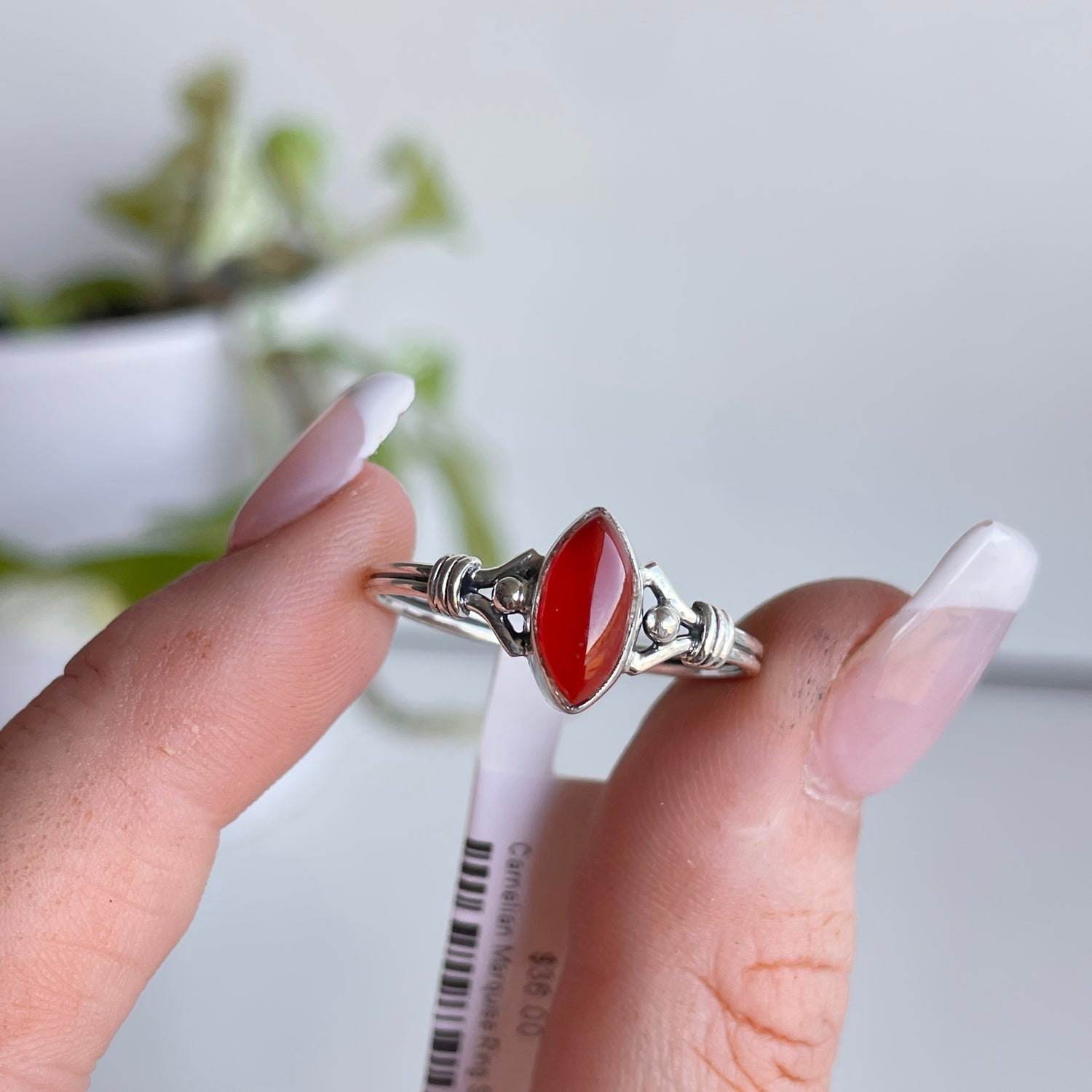 Carnelian Marquise Ring Sz11