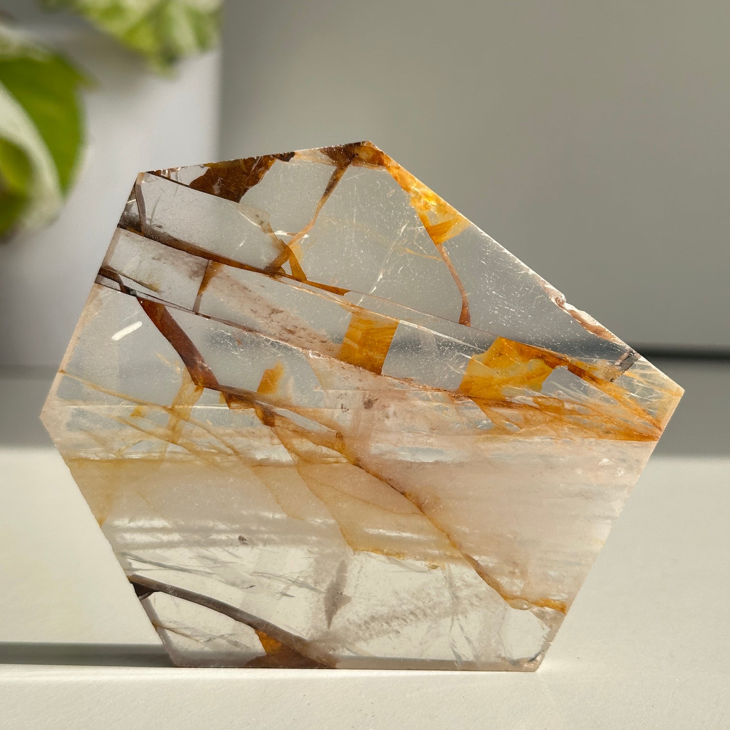 Golden Healer Quartz Slice 106g