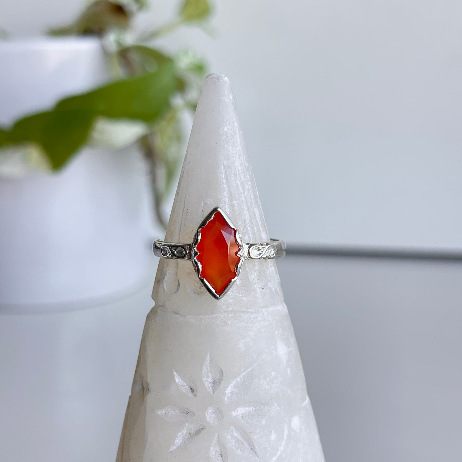 Carnelian Marquise Ring