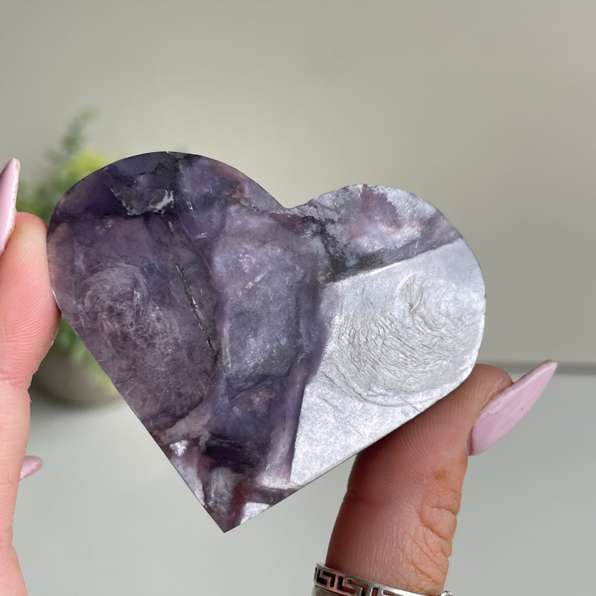 Lepidolite Mica Heart 6cm
