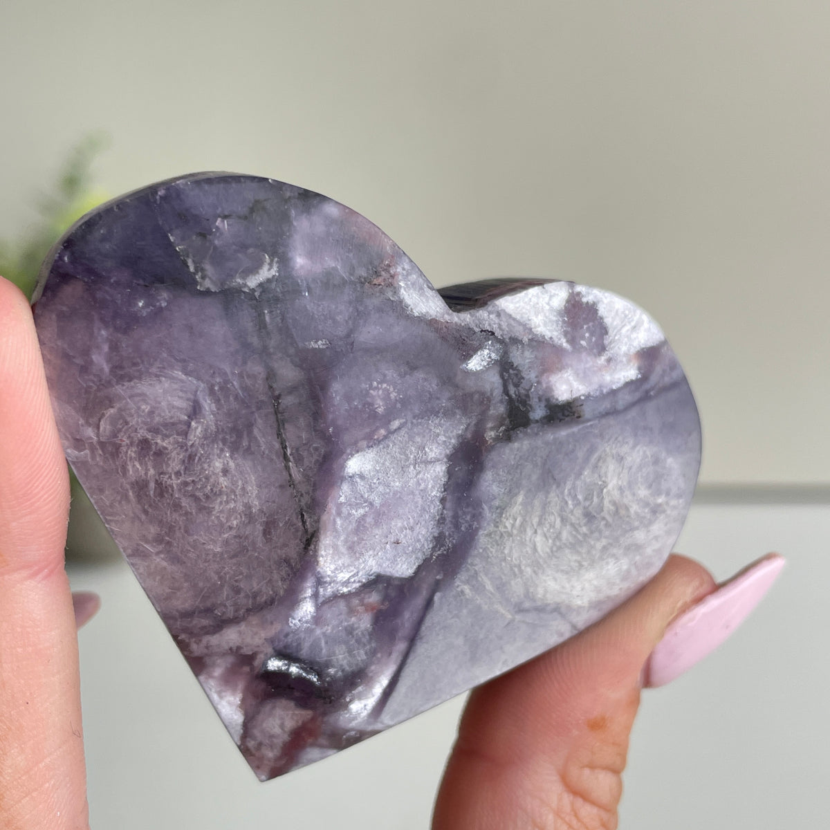 Lepidolite Mica Heart 6cm